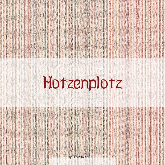 Hotzenplotz example