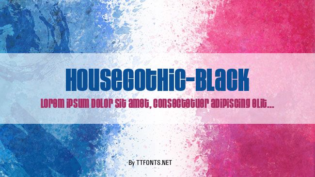 HouseGothic-Black example