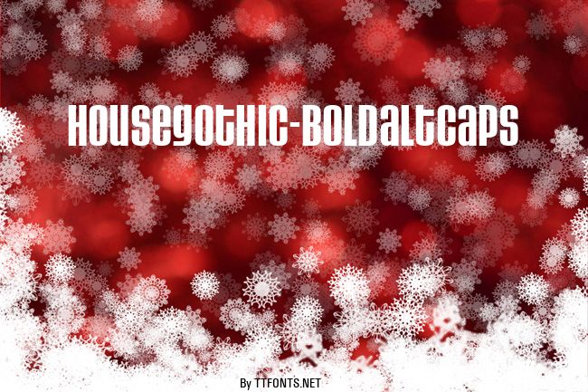 HouseGothic-BoldAltCaps example