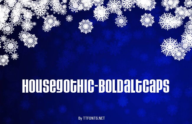 HouseGothic-BoldAltCaps example