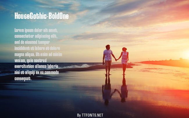 HouseGothic-BoldOne example