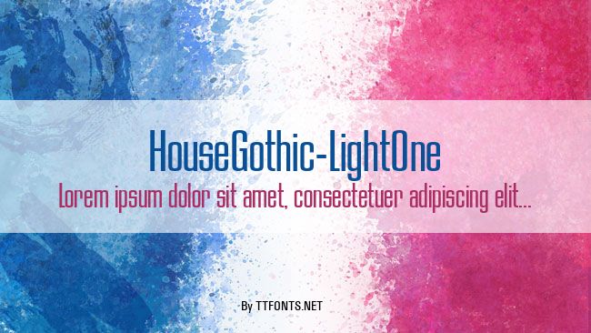 HouseGothic-LightOne example