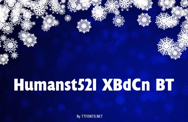 Humanst521 XBdCn BT example