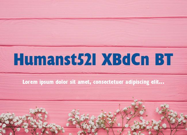 Humanst521 XBdCn BT example