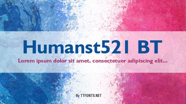 Humanst521 BT example