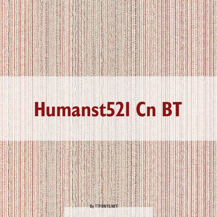 Humanst521 Cn BT example