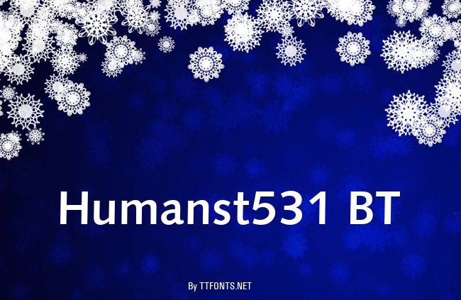 Humanst531 BT example