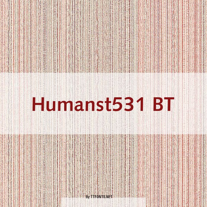 Humanst531 BT example