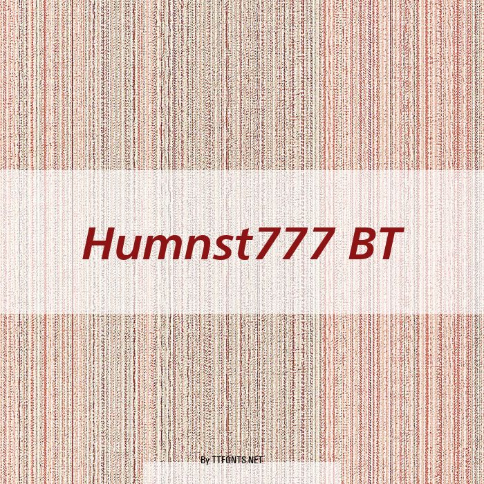 Humnst777 BT example