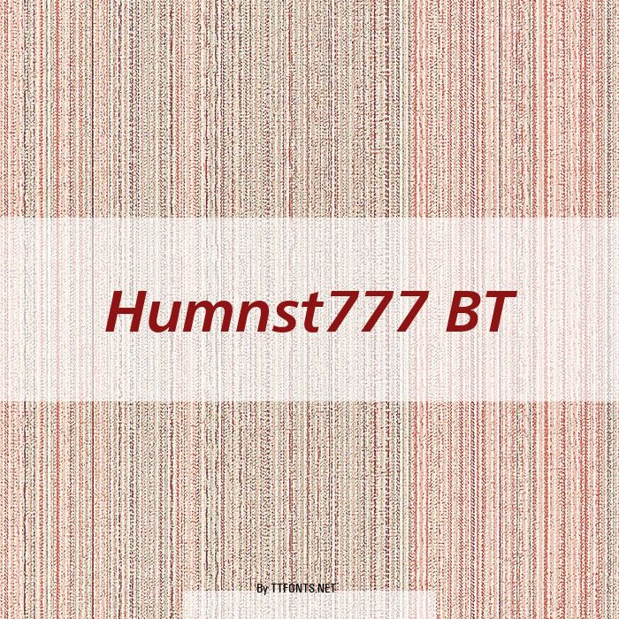 Humnst777 BT example