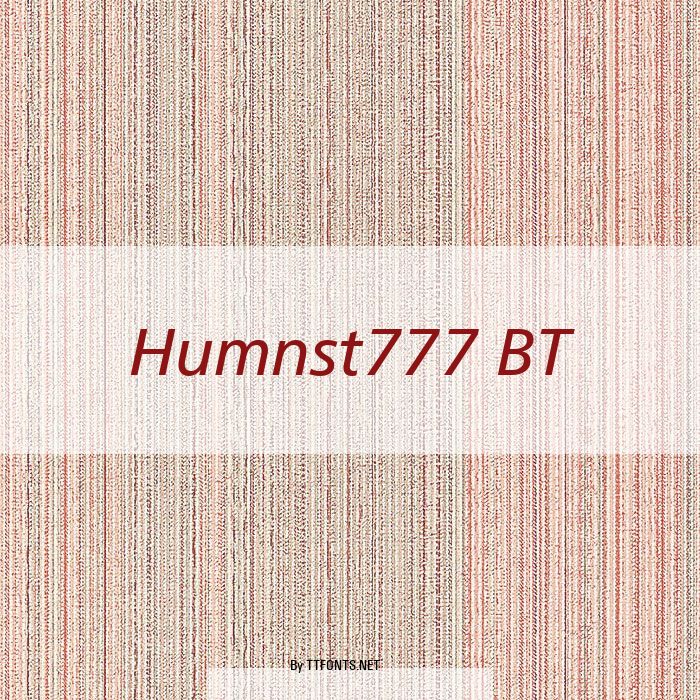 Humnst777 BT example