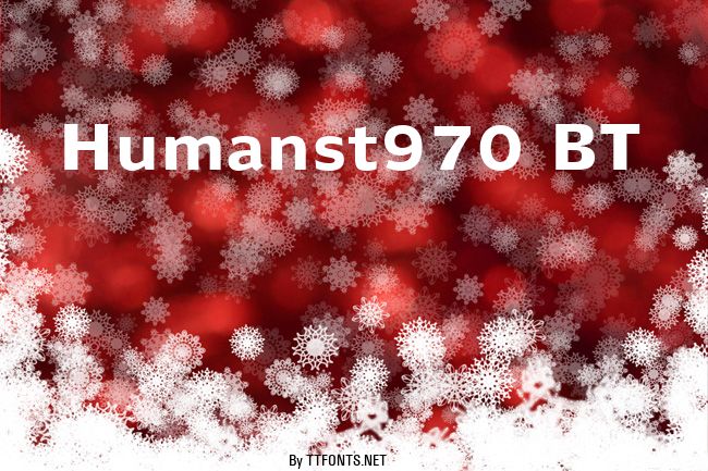 Humanst970 BT example