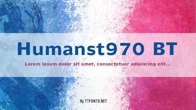 Humanst970 BT example