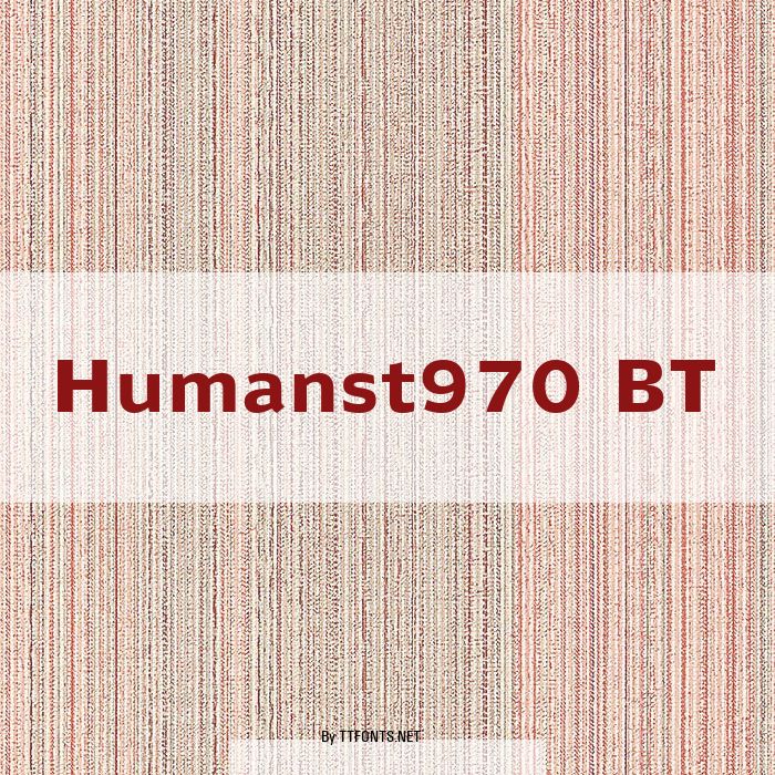 Humanst970 BT example