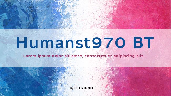 Humanst970 BT example