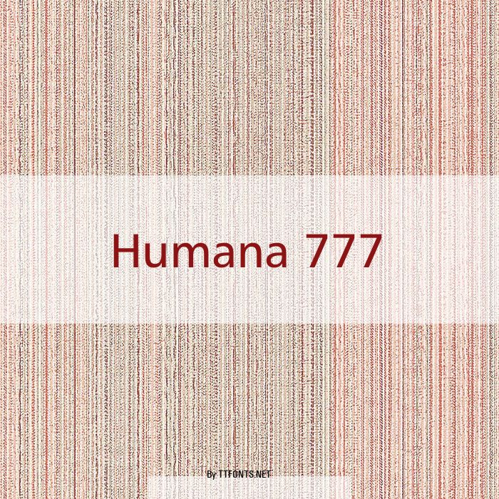 Humana 777 example