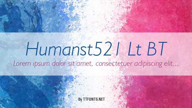 Humanst521 Lt BT example