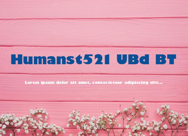 Humanst521 UBd BT example