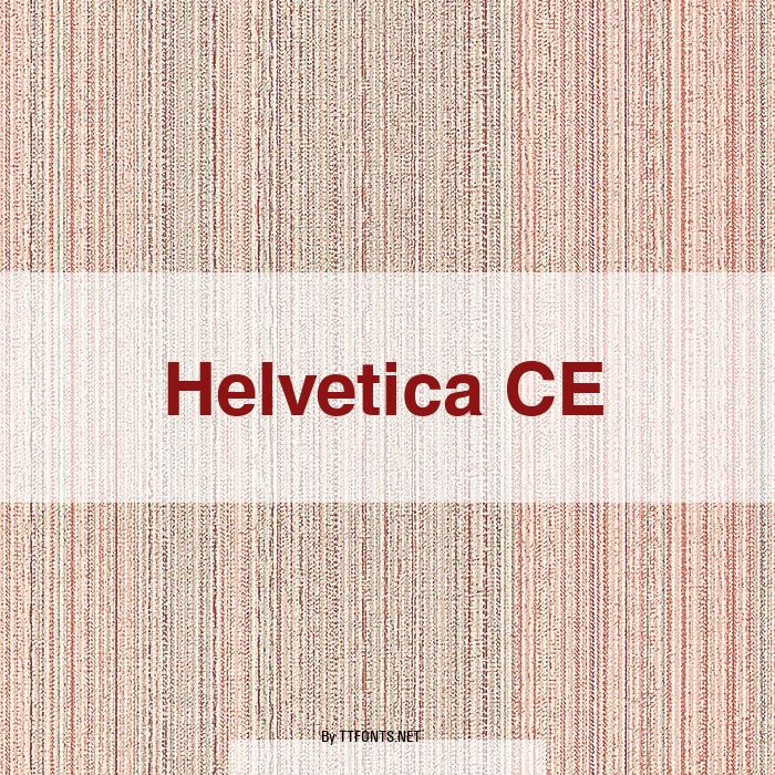 Helvetica CE example