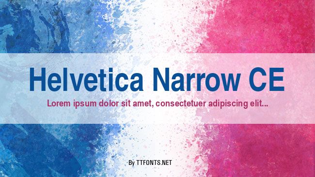 Helvetica Narrow CE example