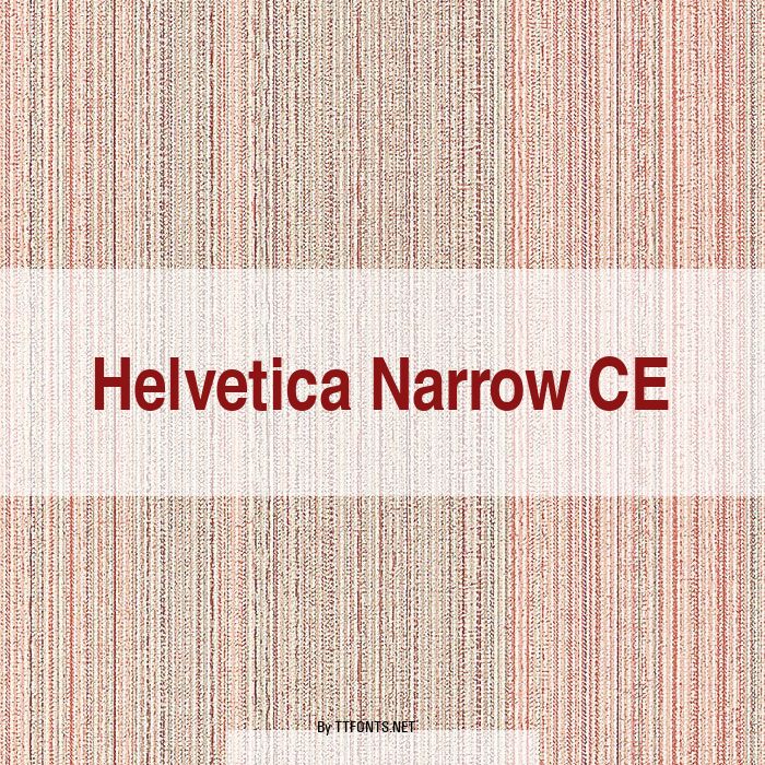 Helvetica Narrow CE example