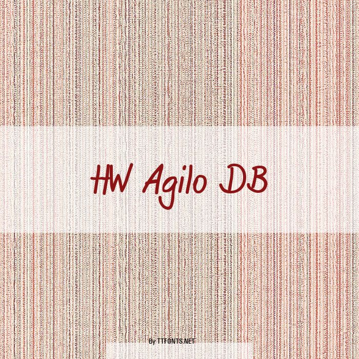 HW Agilo DB example