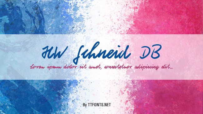 HW Schneid DB example