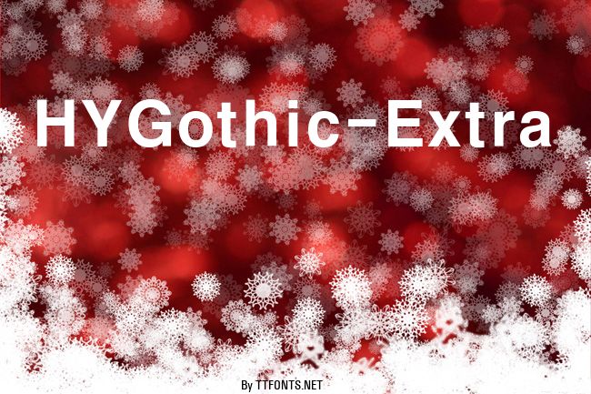 HYGothic-Extra example