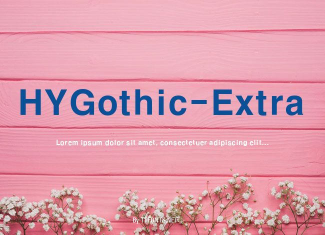 HYGothic-Extra example