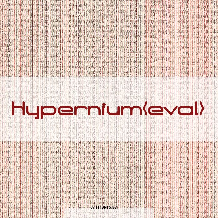 Hypernium(eval) example
