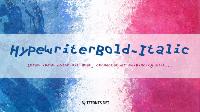 HypewriterBold-Italic example