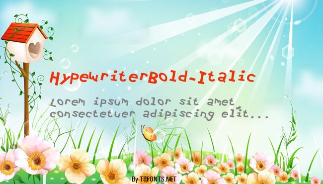 HypewriterBold-Italic example