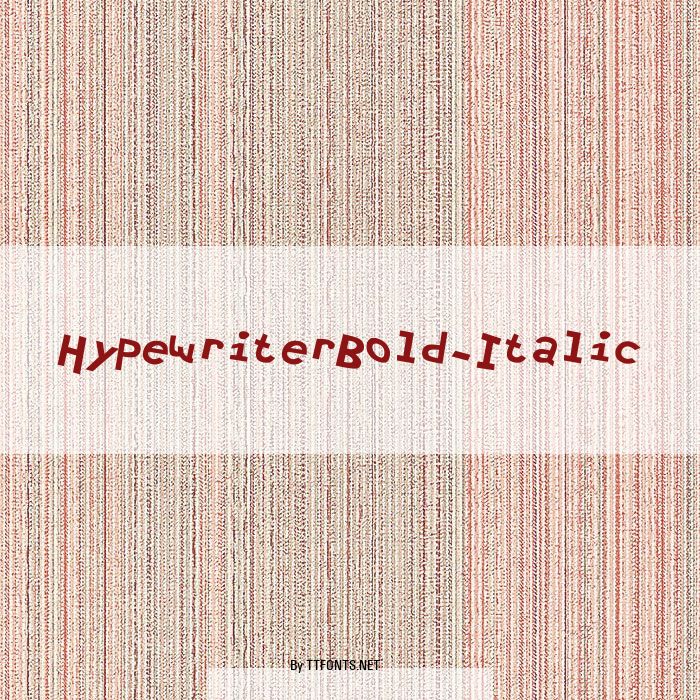 HypewriterBold-Italic example