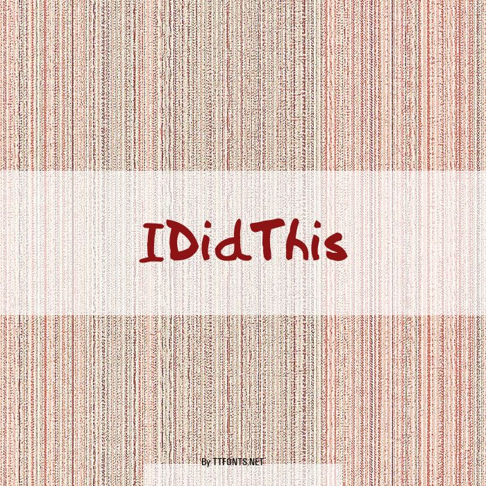 IDidThis example