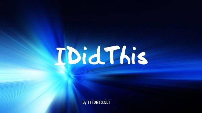 IDidThis example