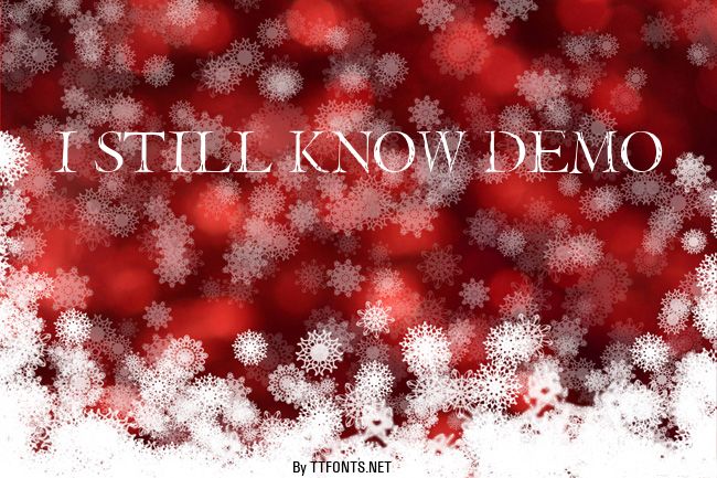 I Still Know DEMO example