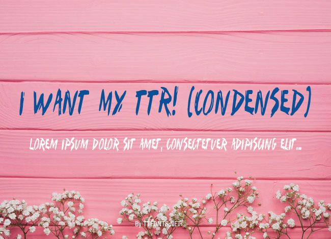 I Want My TTR! (Condensed) example