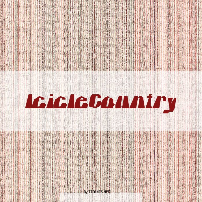 IcicleCountry example