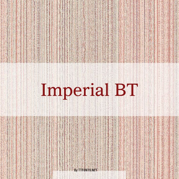 Imperial BT example