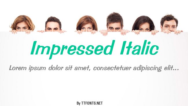 Impressed Italic example