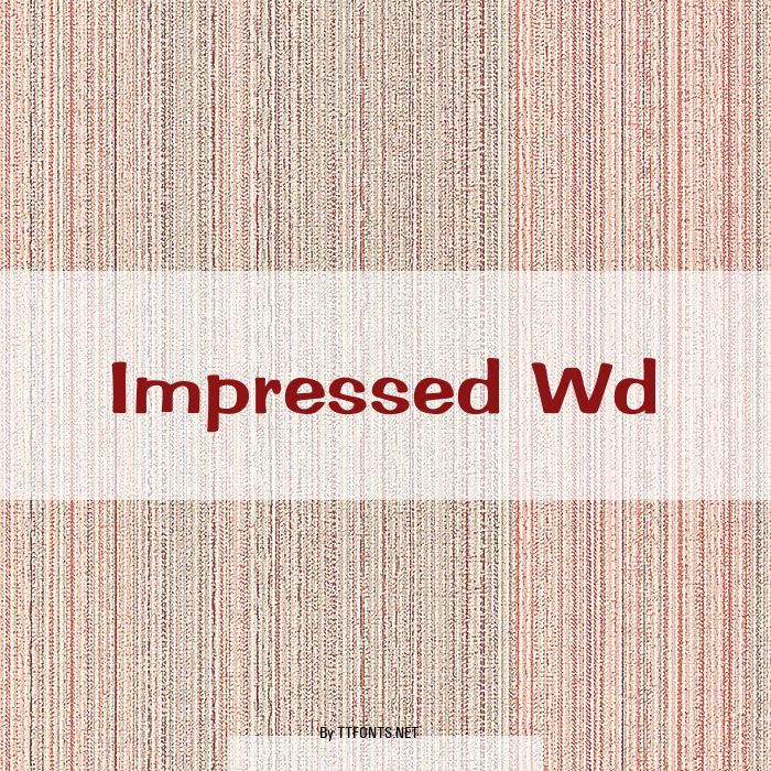 Impressed Wd example