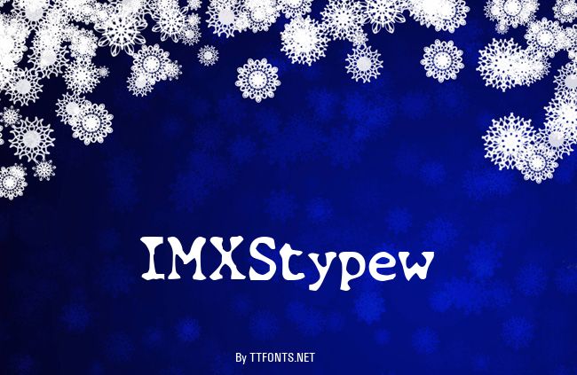 IMXStypew example