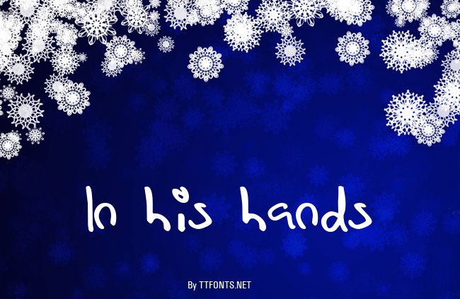 In his hands example