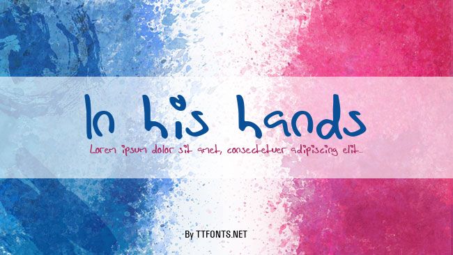 In his hands example