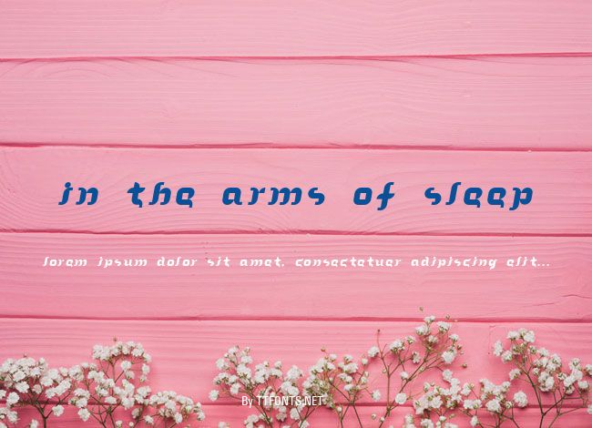 In the arms of sleep example