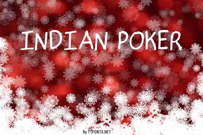 indian poker. example