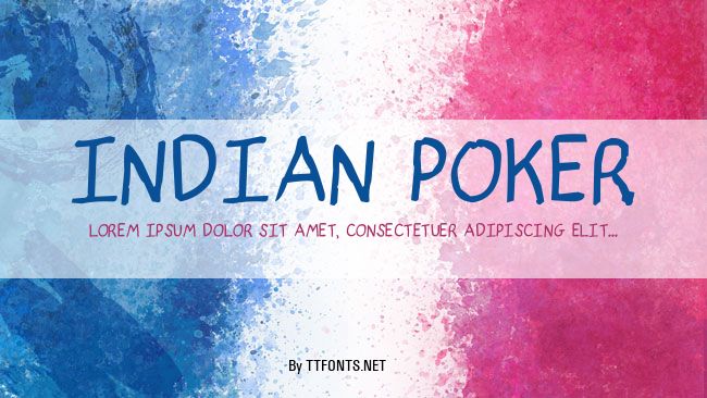 indian poker. example