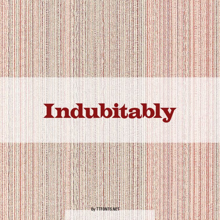 Indubitably example