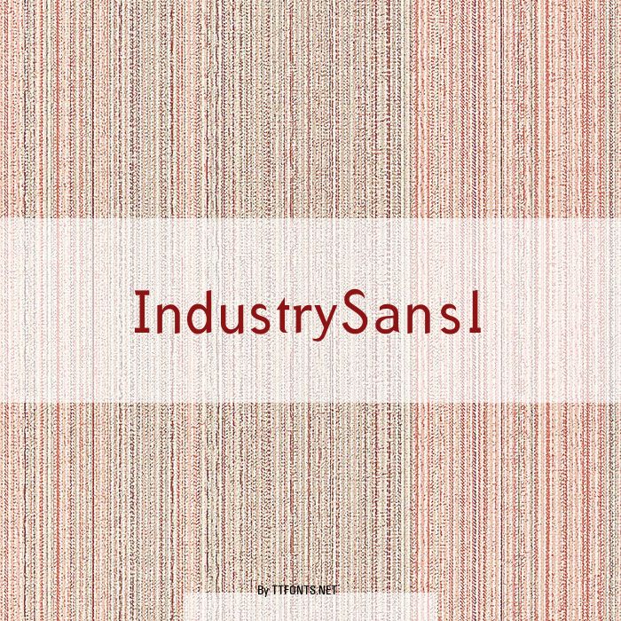 IndustrySans1 example