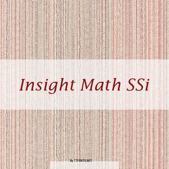 Insight Math SSi example